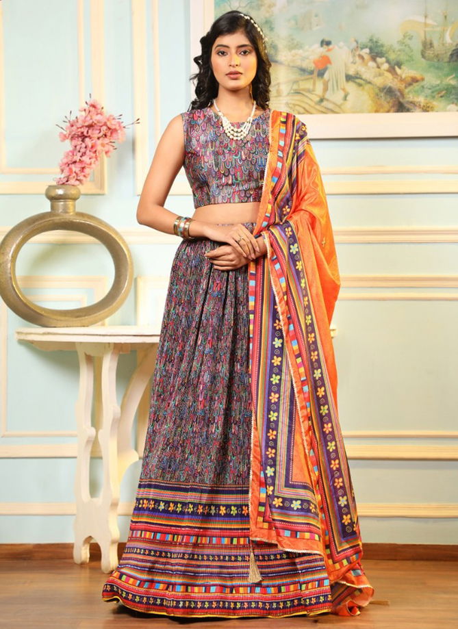 Multi Colour Arykaa Silk Silikana Vol 1 Party Wear Wholesale Designer Lehenga Choli Catalog 102