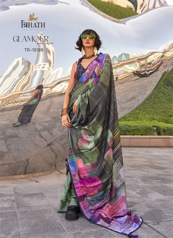 Glamour By Trirath Swiss Satin Digital Printed Saree Wholesalers In Delhi