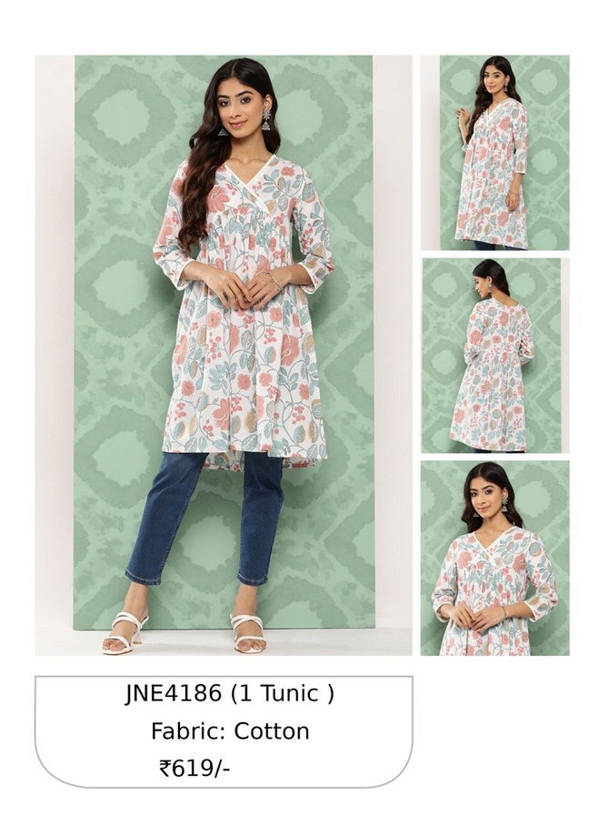 Multi Colour Janasya Designer Kurti Catalog 4186