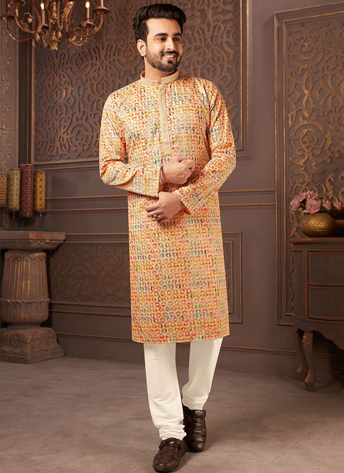 Multi Colour Plitvic By Styleroof Function Wear Kurta Pajama Catalog 1554 4