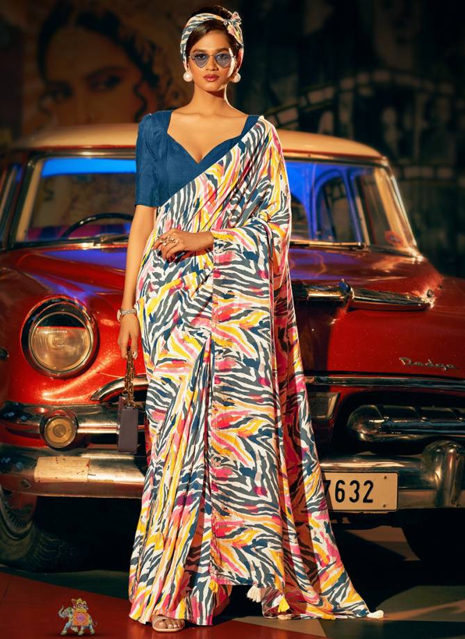 Saanvi By The Fabrica 28001 To 28006 Printed Sarees Catalog