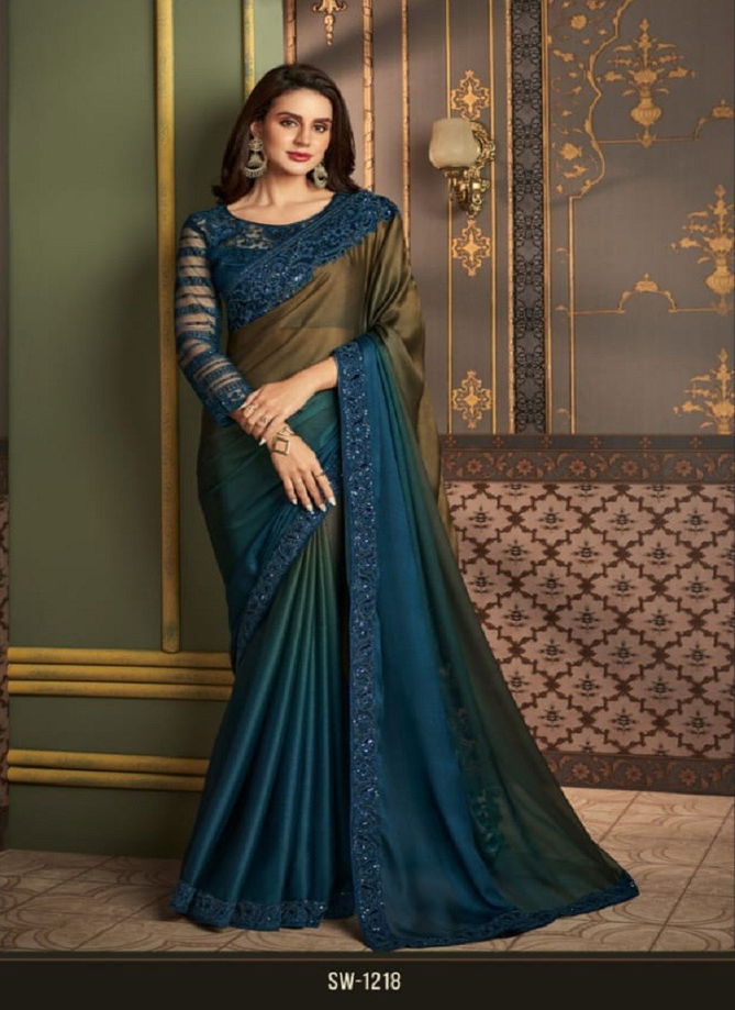 Sandalwood Vol 12 By Tfh Chiffon Party Wear Saree Catalog