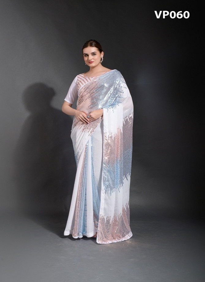 Sequin Chadar By Fashion Berry Georgette Saree Catalog