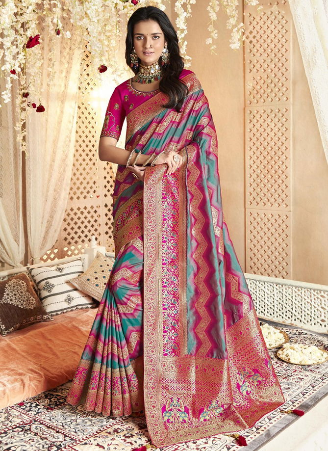 Multi Colour Vrindavan Vol 33 Function Wear Wholesale Silk Sarees 10223