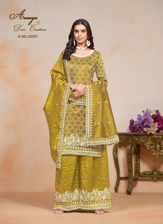 Aanaya Vol 203 By Dani Gold Crush Salwar Suit Suppliers In India