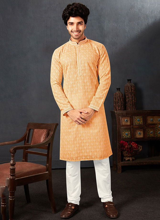 Mustard Colour Aldo Ethnic Wear Wholesale Kurta Pajama Catalog AL KP 3