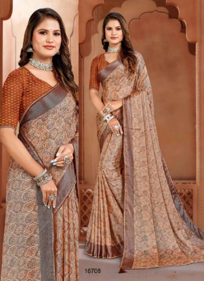 Blink It By Jalnidhi Heavy Chiffon Brasso Printed Saree Orders In India