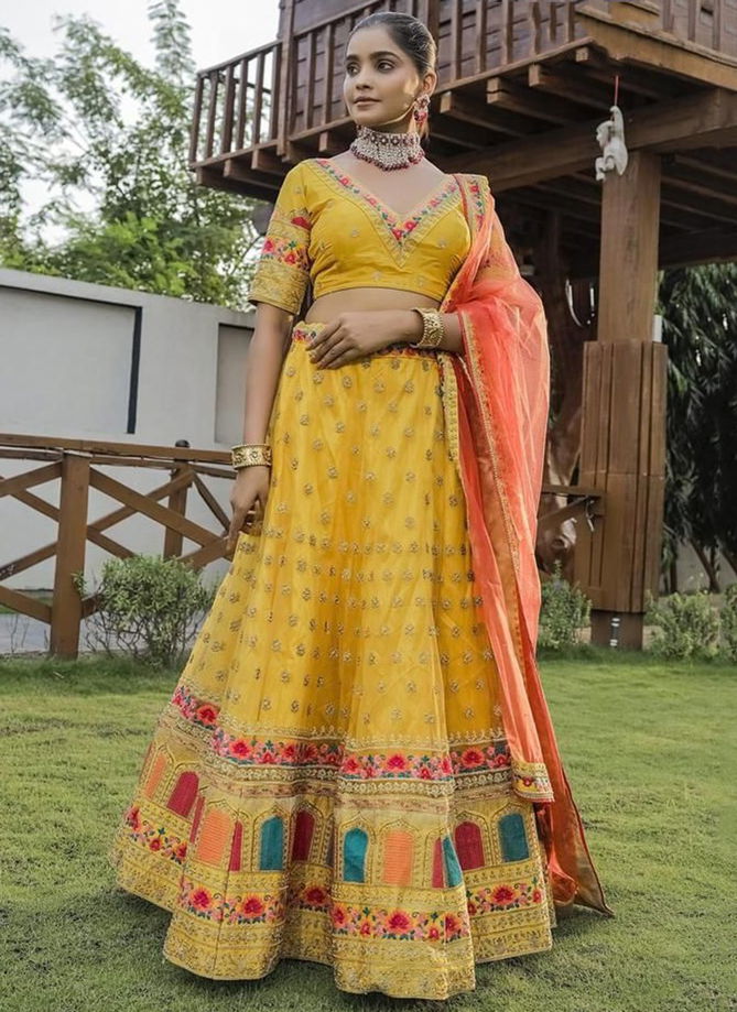 Mustard Colour Flairy Beats Vol 2 Wholesale Designer Lehenga Choli Catalog 1009