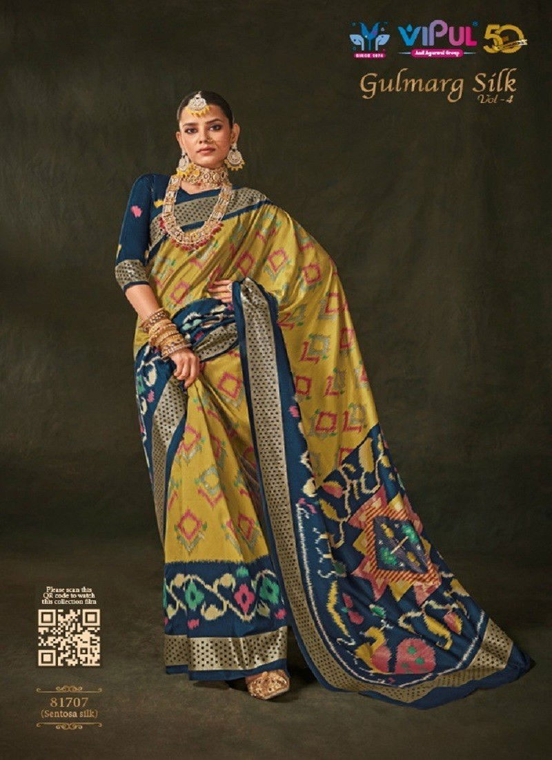 Gulmarg Silk Vol 4 By Vipul Printed Silk Saree wholesale Online