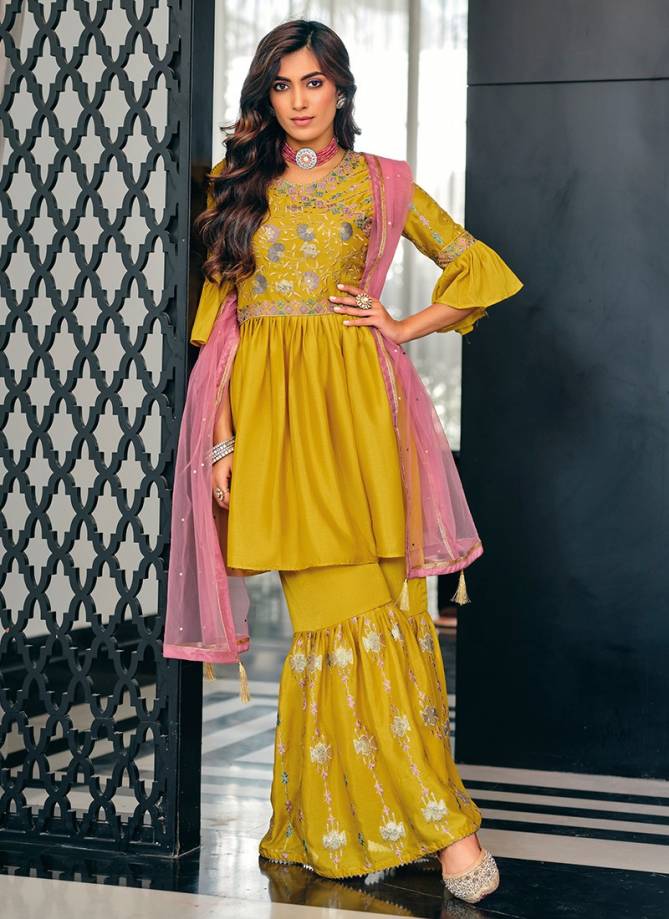 Honey Heavy Wedding Wear Wholesale Designer Sharara Suits