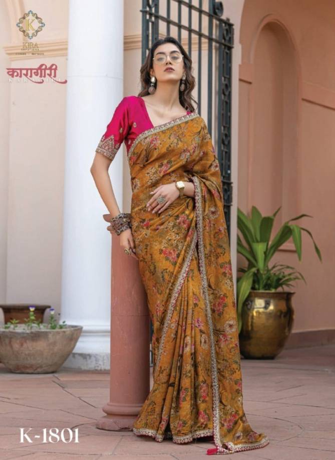 Karagiri By Kira Viscose Designer Wear Sarees Wholesale Market In Surat