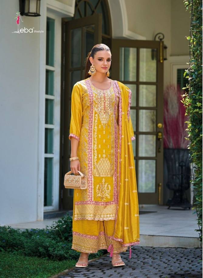 Lffat By Eba Premium Silk Embroidery Readymade Plazzo Suits Suppliers In India