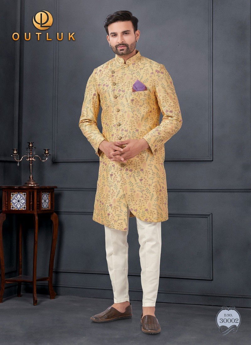 Outluk Wedding Collection Vol 30 Silk Mens Wholesale Indo Western Manufacturers