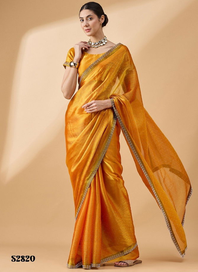 Radha By Mahotsav Organza Stone Work Designer Bulk Sarees Orders In India