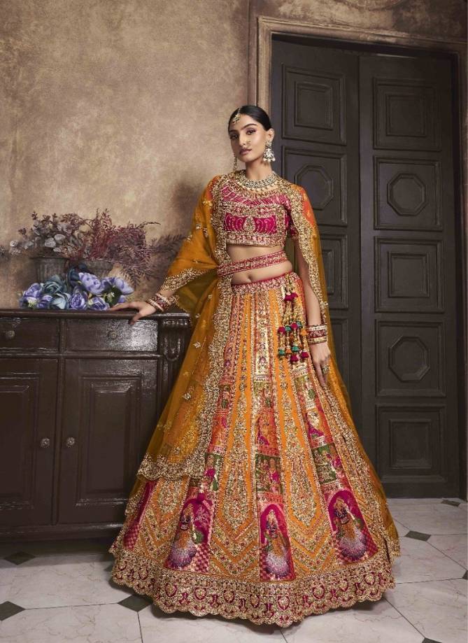 Vrindavan Vol 49 By Royal Banarasi Silk Designer Bridal Lehenga Choli Wholesale Suppliers In Mumbai 
