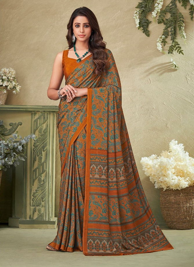 Vivanta Silk 16 By Ruchi Printed Silk Crepe Saree Wholesale Price In Surat