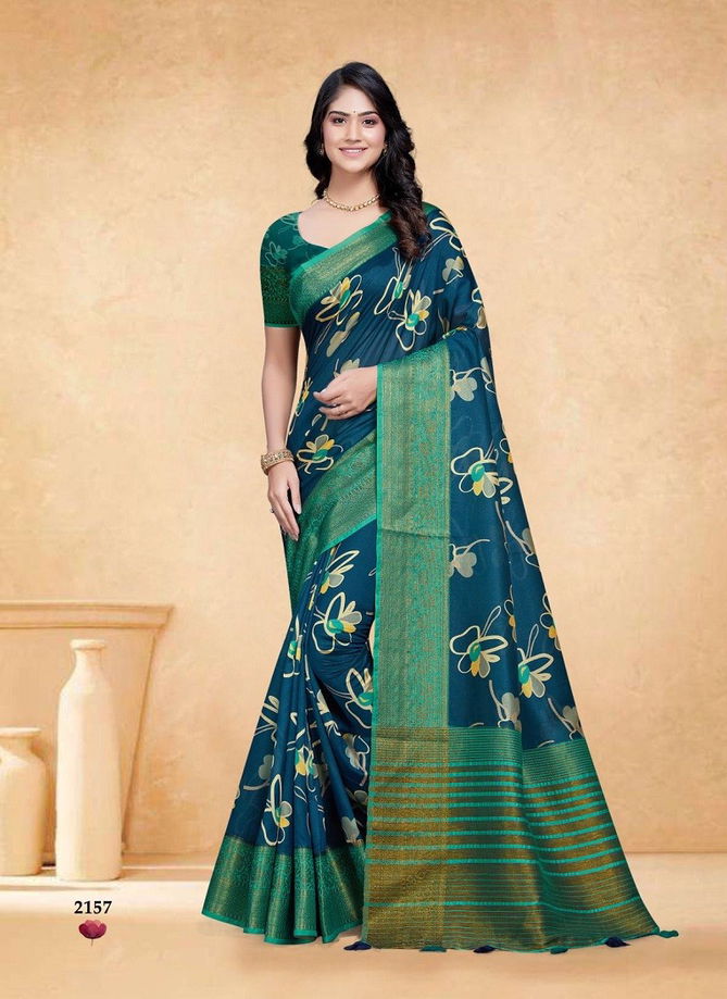 Navy Blue And Green Colour Devsena Digital By Mintorsi Printed Saree Catalog 2157