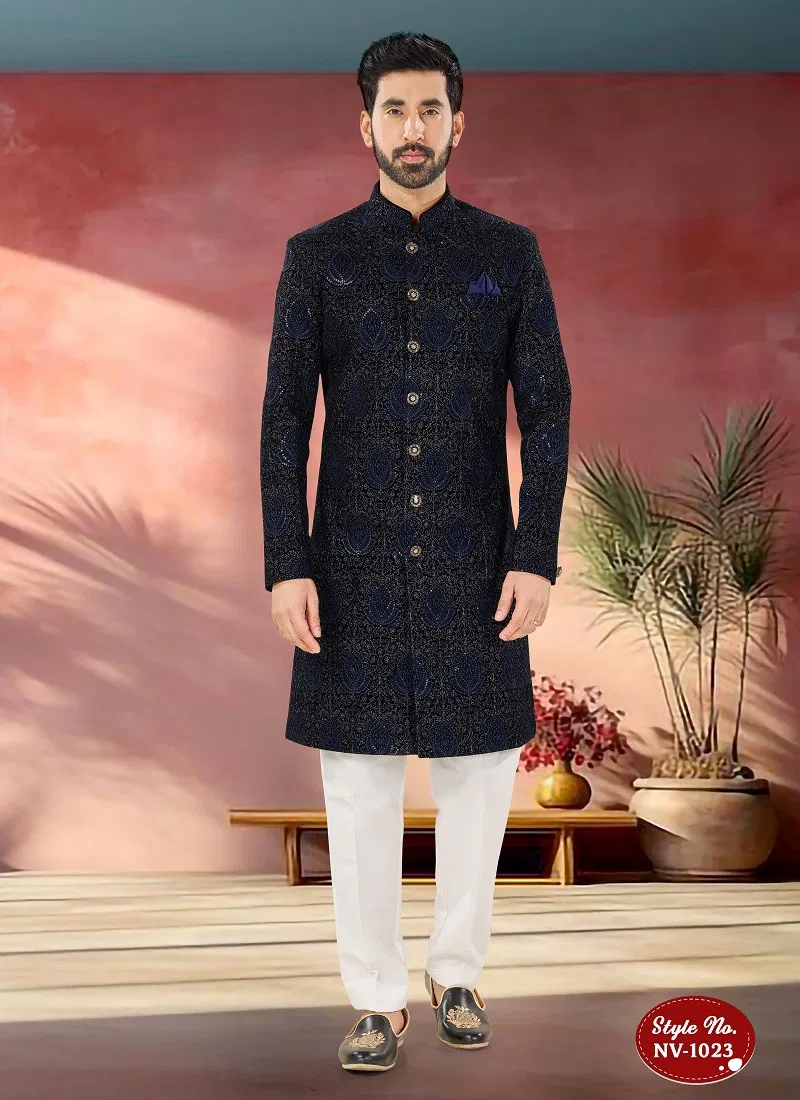 1651 1 Occasion Wear Mens Indo Western Wholesale Shop In Surat