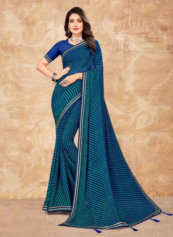 Navy Blue Colour Dhun Vol 5 By Ruchi Chiffon Saree Catalog 21804 E