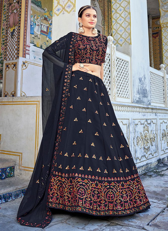 Navy Blue Colour Girish Vol 2 Wholesale Designer Lehenga Choli Catalog 153