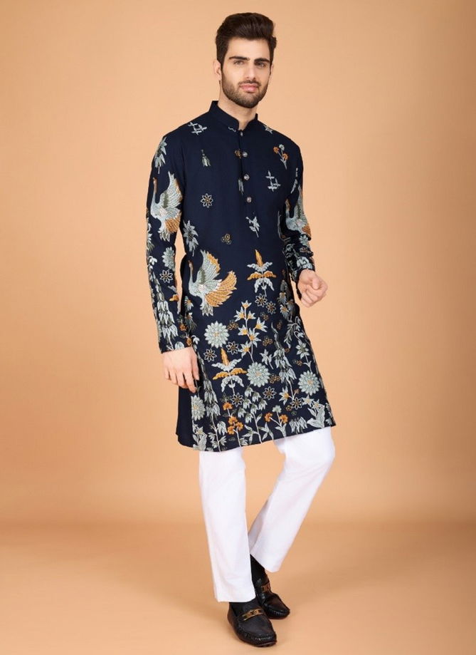 Heritage Style By Shubhvastra Viscose Rayon Wedding Wear Mens Kurta Orders In India