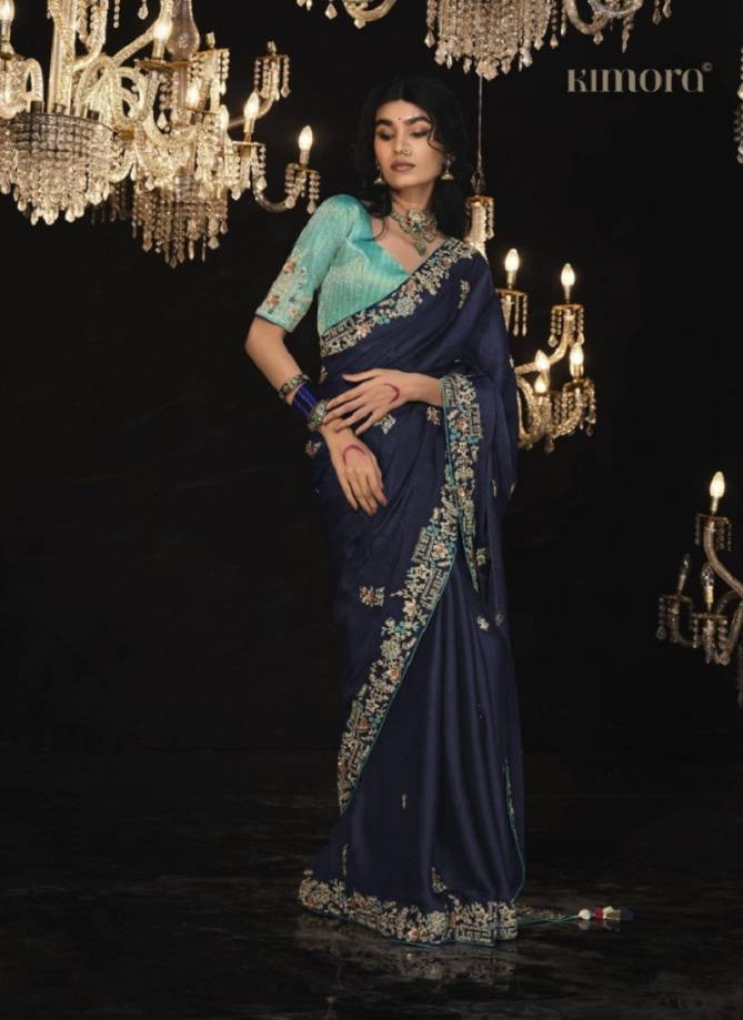 Kajal Vol 14 By Kimora Pure Fancy Fabric Designer Saree Wholesale In Delhi