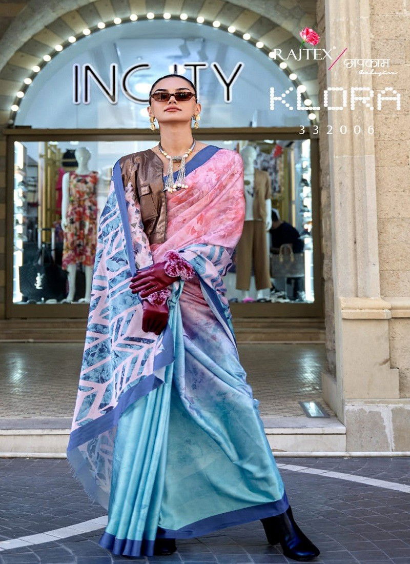 Klora By Rajtex Satin Crepe Printed Saree Catalog