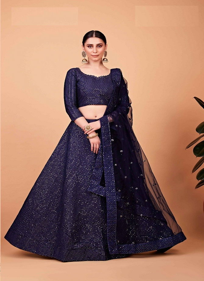 Navy Blue Colour Nayra Vol 1 By Aawiya Designer Lehenga Choli Catalog 107