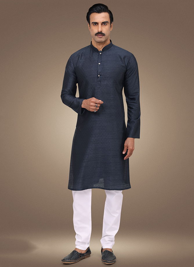 Navy Blue Colour Outluk Vol 108 Occasion Wear Wholesale Kurta Pajama 108005