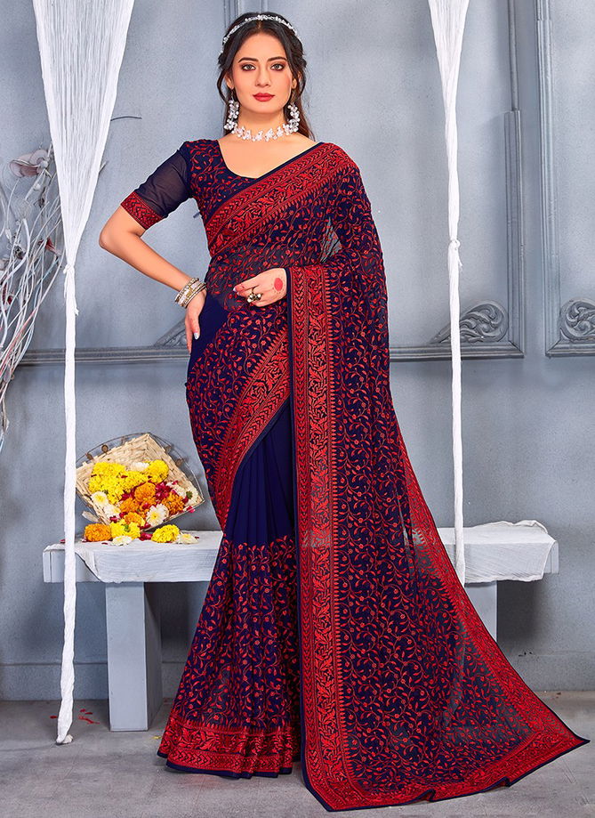 Porsche Wholesale Party Wear Saree Catalog