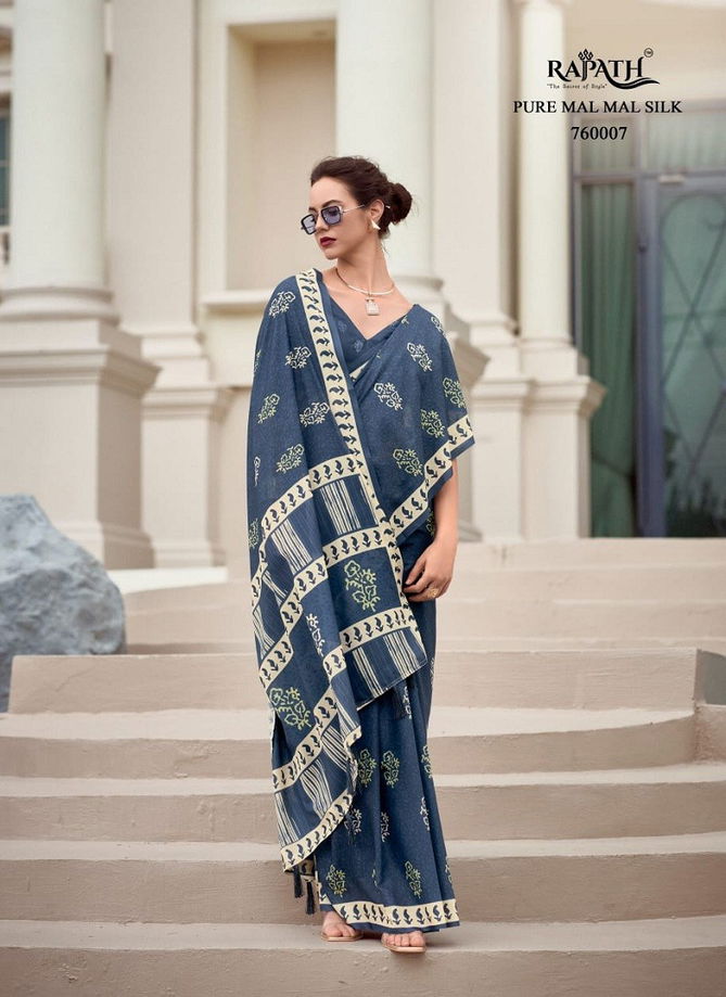 Resham By Rajpath Mal Mal Silk Daily Wear Saree Wholesalers In Delhi