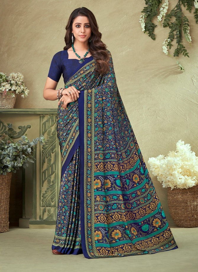 Vivanta Silk 16 By Ruchi Printed Silk Crepe Saree Wholesale Price In Surat