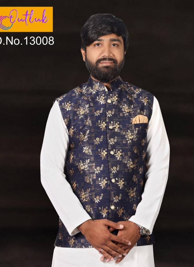 Outluk Vol 13 Eid Special New Designer Festival Wear and Party Wear Jute and Jacquard Printed Modi Jacket Collection