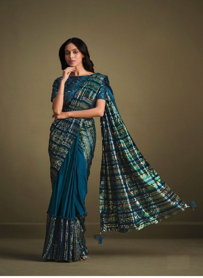 Navy Blue La Belle By Mahotsav Designer Saree Catalog 23010