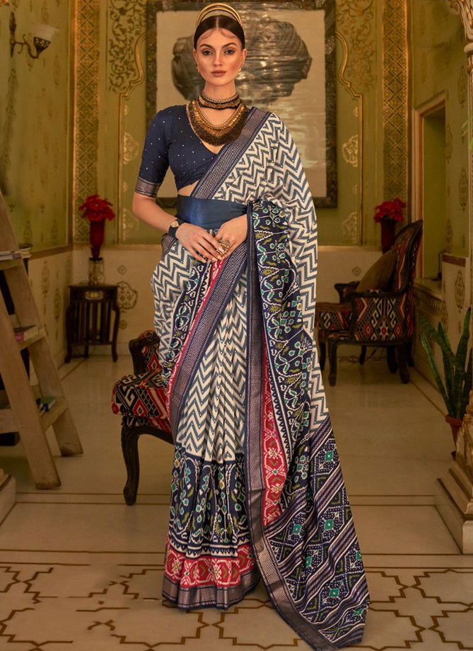 Navy Blue Mangalkari Exclusive Wear Wholesale Silk Sarees 524 B