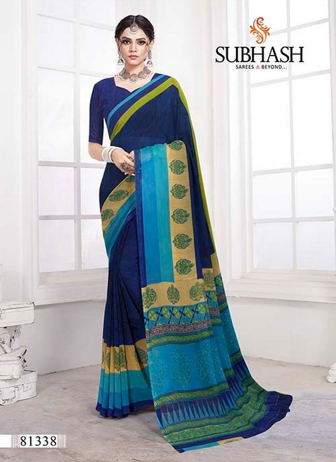 Subhash Saree New Year Designer Printed Georgette Elegant Daily Wear Simple Low Range Saree Collections