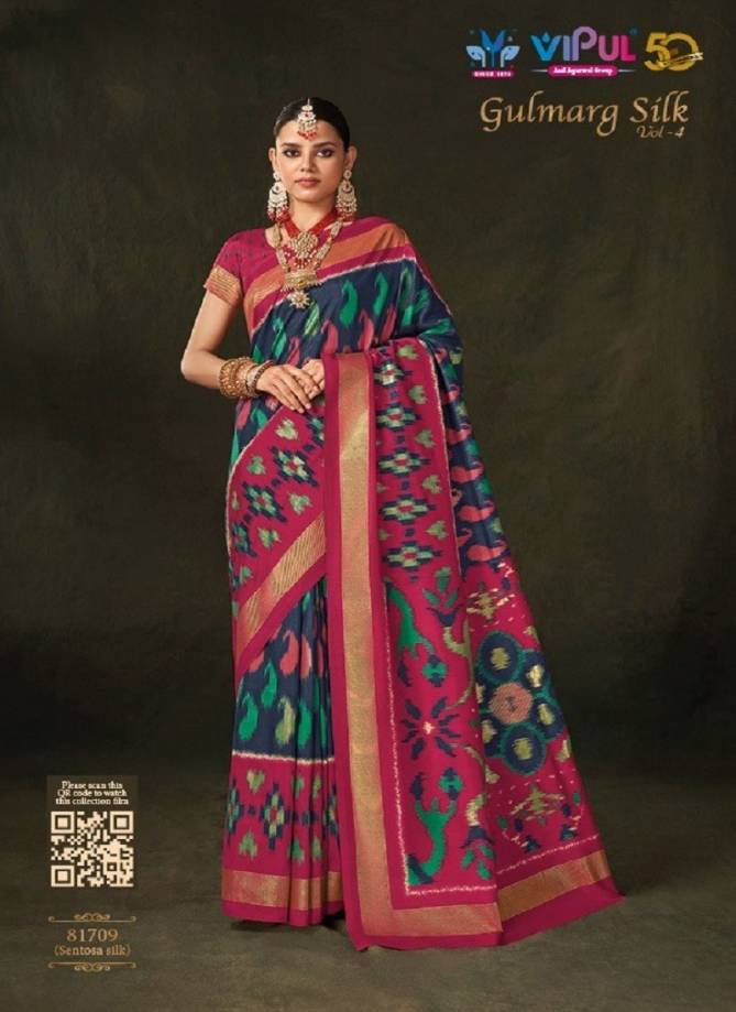 Gulmarg Silk Vol 4 By Vipul Printed Silk Saree wholesale Online