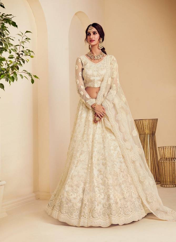 The White Bride By Alizeh Desginer Wedding Lehenga Choli Wholesale Shop In Surat
