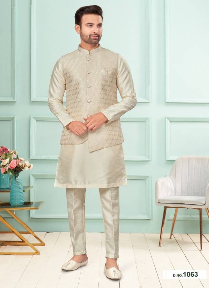 GS Fashion Wedding Wear Mens Designer Modi Jacket Kurta Pajama Wholesale Online