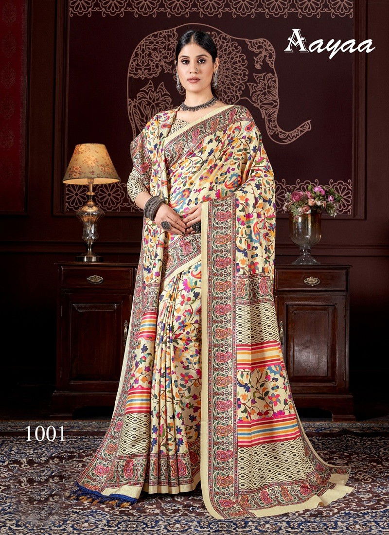 Pashmina Vol 01 By Aayaa Pashmina Designer Saree Catalog