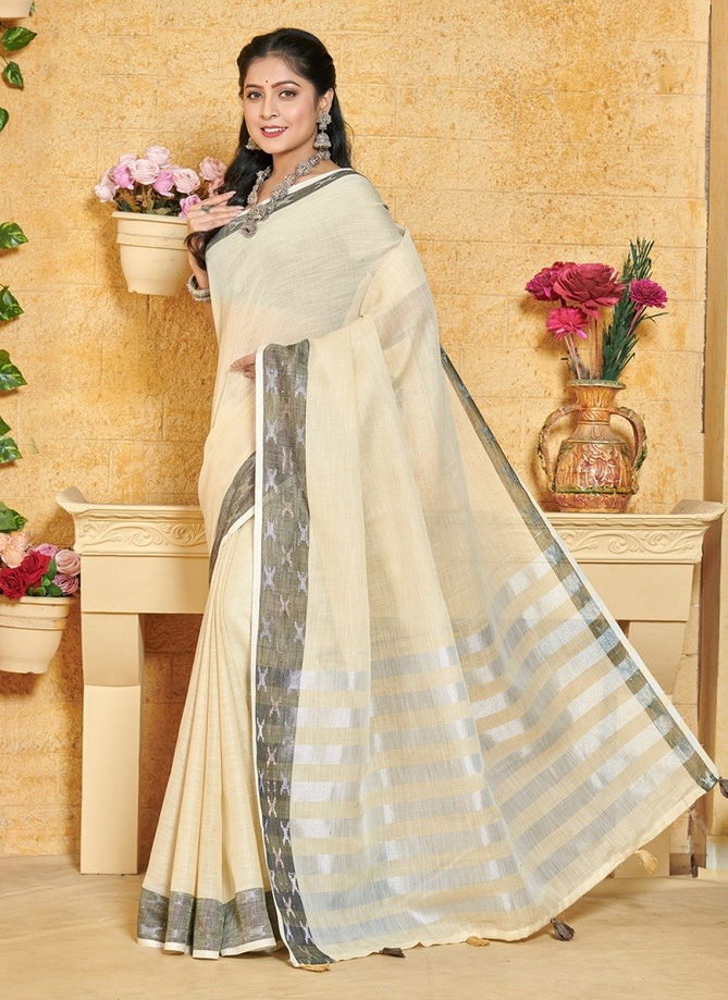 Off White Colour Aarushi 10079 To 10084 By Sangam Printed Saree Catalog 10083