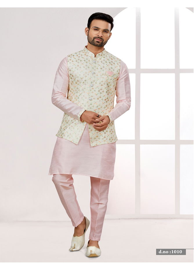 Function wear Lakhnavi Mens wear Modi Jacket Kurta Pajama Catalog