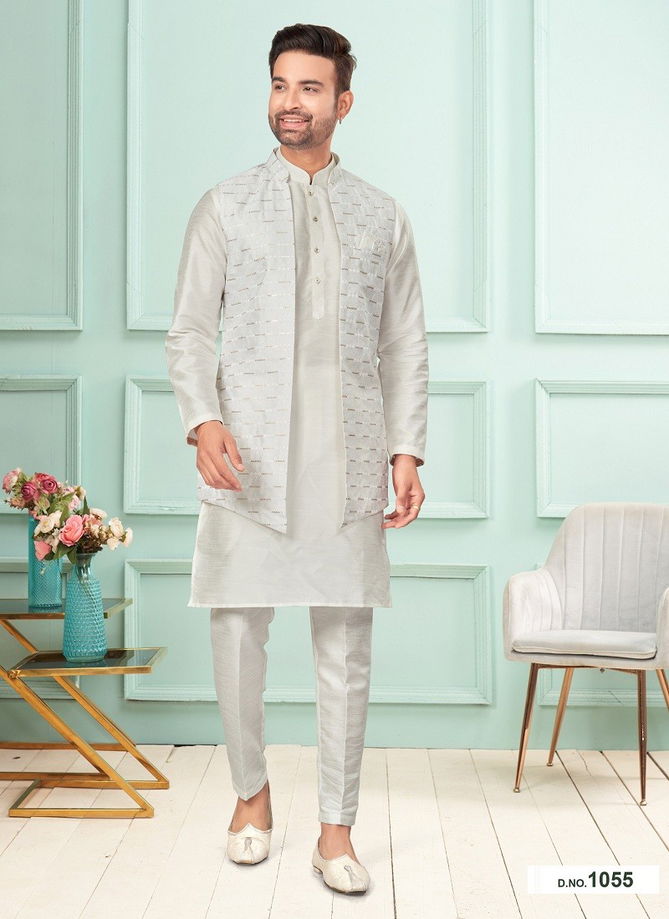 GS Fashion Wedding Wear Mens Designer Modi Jacket Kurta Pajama Wholesale Online