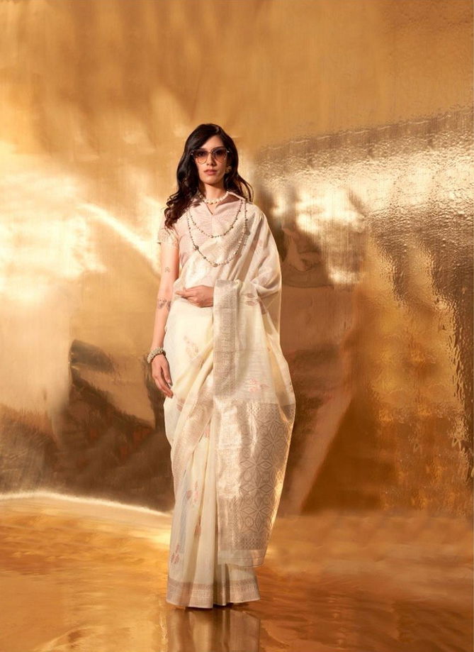 Kelly Linen By Rajtex Linen Cotton Handwoven Saree Wholesalers In Delhi