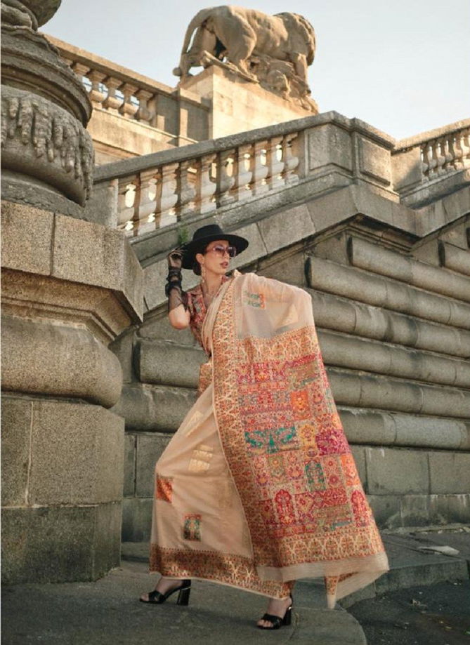 Khadija Silk By Rajtex Silk Kashmiri Pallu Designer Saree Catalog