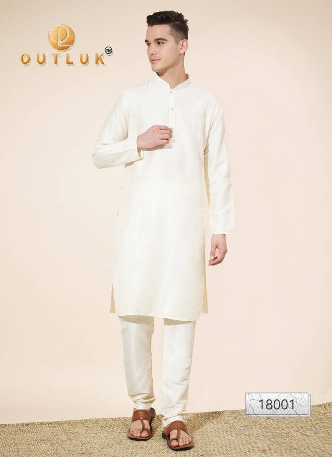 Outluk Wedding Collection Vol 18 Pure Silk Mens Kurta Pajama Suppliers In India