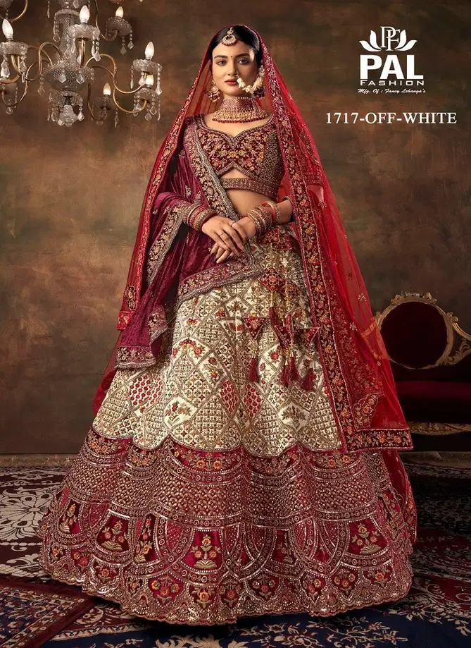 Pal Fashion Velvet Heavy Embroidery Hand Work Bridal Lehenga Choli Catalog