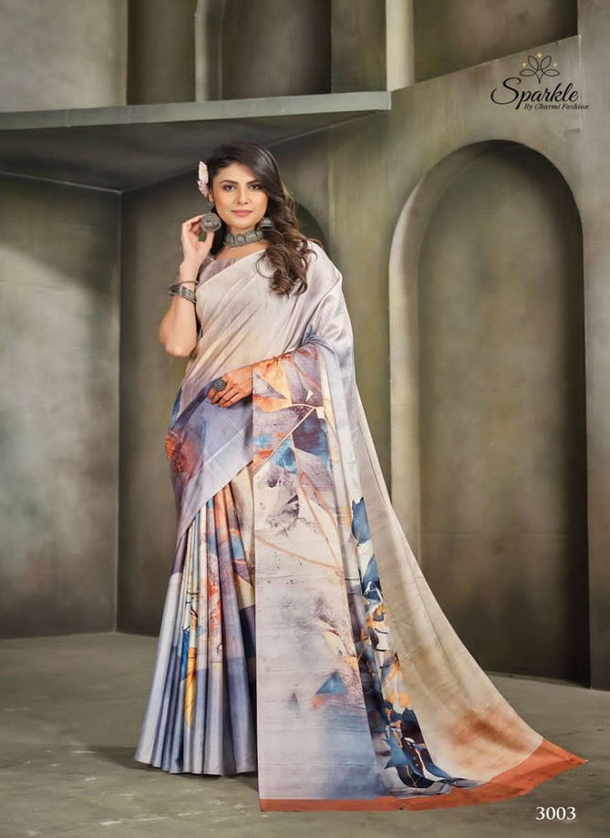 Raina By Charmi Fashion Japan Crepe Designer Saree Catalog