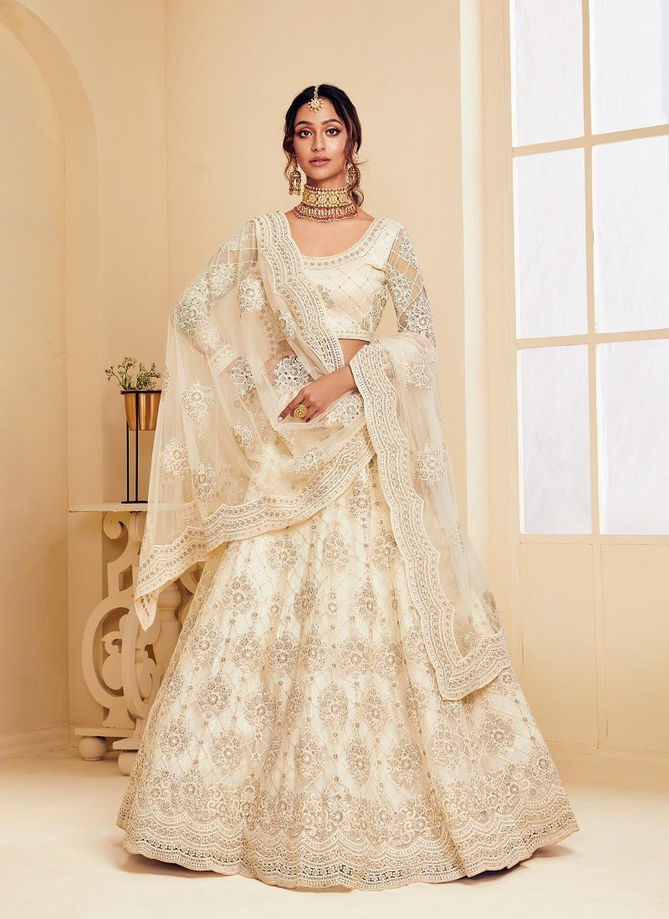 The White Bride By Alizeh Desginer Wedding Lehenga Choli Wholesale Shop In Surat