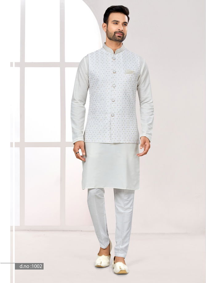 Function wear Lakhnavi Mens wear Modi Jacket Kurta Pajama Catalog